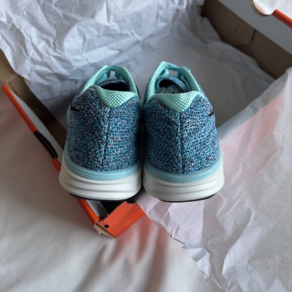 Nike Womens Flyknit Lunar3 Blue Lagoon Size 6.5 - Picture 3 of 6